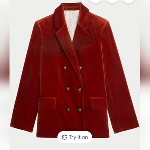 Zadig & Voltaire Rust Velvet Blazer